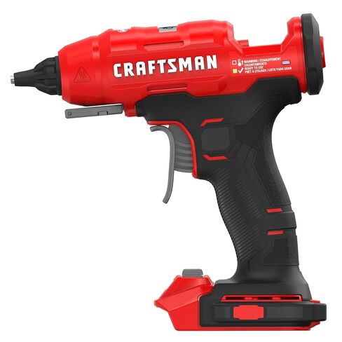مسدس الغراء الساخن V20 من CRAFTSMAN بالحجم الكامل، مجموعة مسدس الغراء اللاسلكي والعصي مع ضوء LED، وفوهات ومفتاح ربط قابلين للتبديل، وصينية غمس قابلة للسحب، تسخين سريع، وقت تشغيل طويل، أداة فقط (CMGL200B) in Kuwait