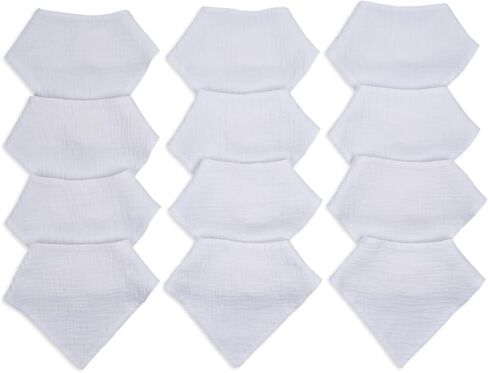 صدريات مايوا القطنية لللعاب للأطفال البنات والأولاد من أجل اللعاب والتسنين مكونة من 8 قطع in Kuwait