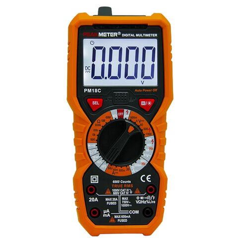 PM18C High Performance Digital Multimeter with AC/DC Voltage, Current Measurement Electrical Tester with 6000 Counts Orange Cover in Saudi Arabia