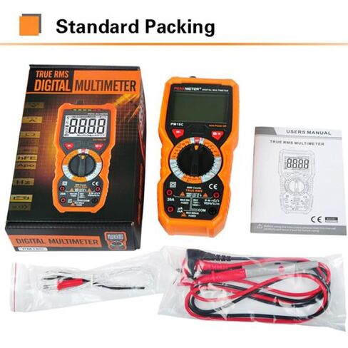 PM18C High Performance Digital Multimeter with AC/DC Voltage, Current Measurement Electrical Tester with 6000 Counts Orange Cover in Saudi Arabia