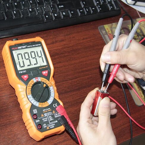 PM18C High Performance Digital Multimeter with AC/DC Voltage, Current Measurement Electrical Tester with 6000 Counts Orange Cover in Saudi Arabia