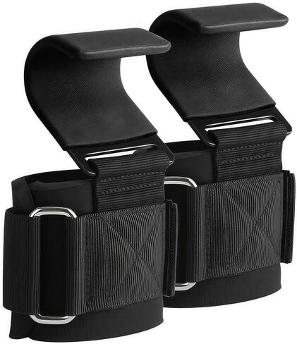 Lifting Hooks for Weight Lifting, Heavy Duty Wrist Straps for Deadlift Pull Ups, Shrugs Weightlifting Gym Workouts for Men & Women in Saudi Arabia