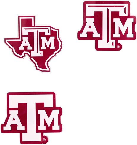 مغناطيس أكريليك من جامعة Desert Cactus Texas A&M مكون من 3 قطع تصميم زخرفي TAMU Aggies مرخص رسميًا (مجموعة المغناطيس A) in Saudi Arabia