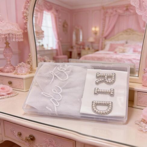 Bride To Be Sash and Veil White for Bachelorette Party Embroidered Pearl 2 Tier Veil and BRIDE Pearl Sash Set in Saudi Arabia