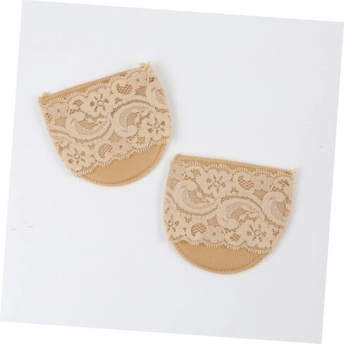 FOMIYES 2pair Lace Forefoot Cushions Invisible Half Insoles for High Heels Khaki Pressure Relief and Comfort for Women Footwear in Saudi Arabia