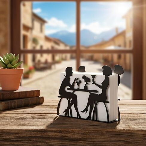 Creativity Women’s Iron Napkin Holder - Unique Table Decor for Restaurants, Coffee Shops, Hotels, Home, Offices, Parties & Weddings in Saudi Arabia