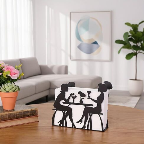 Creativity Women’s Iron Napkin Holder - Unique Table Decor for Restaurants, Coffee Shops, Hotels, Home, Offices, Parties & Weddings in Saudi Arabia