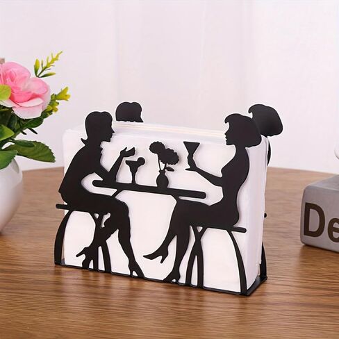 Creativity Women’s Iron Napkin Holder - Unique Table Decor for Restaurants, Coffee Shops, Hotels, Home, Offices, Parties & Weddings in Saudi Arabia