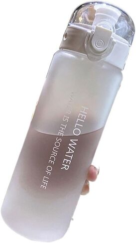 780ml Clear Plastic Leakproof Drinking Cup Sports Water Bottle Drinking Bottle(white-Frosted) in Saudi Arabia