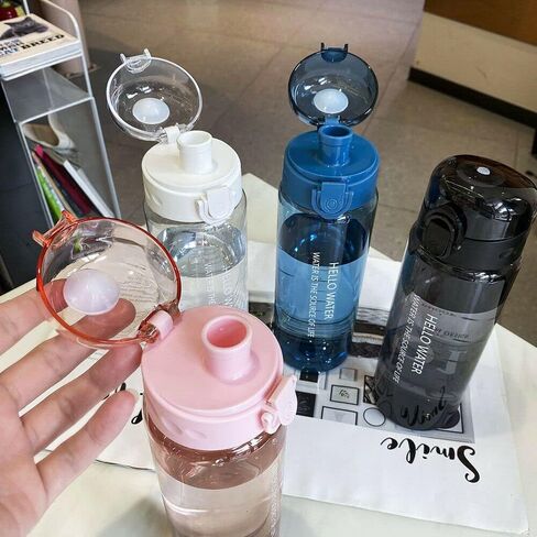 780ml Clear Plastic Leakproof Drinking Cup Sports Water Bottle Drinking Bottle(white-Frosted) in Saudi Arabia