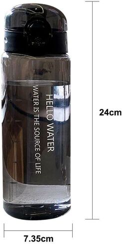 780ml Clear Plastic Leakproof Drinking Cup Sports Water Bottle Drinking Bottle(white-Frosted) in Saudi Arabia