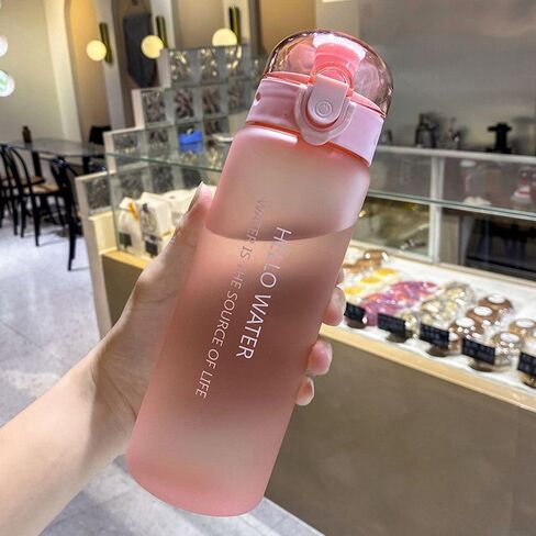 780ml Clear Plastic Leakproof Drinking Cup Sports Water Bottle Drinking Bottle(white-Frosted) in Saudi Arabia