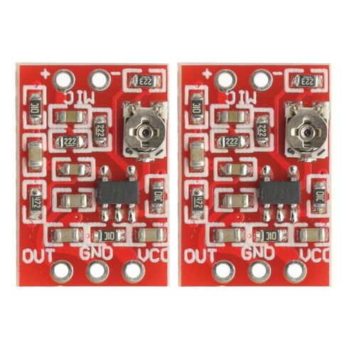 2PCS DC 3-5V Electret Microphone Preamplifier Module with Voice Compression Amp Sound Amplifier Board Adjustable 5-30db in Saudi Arabia