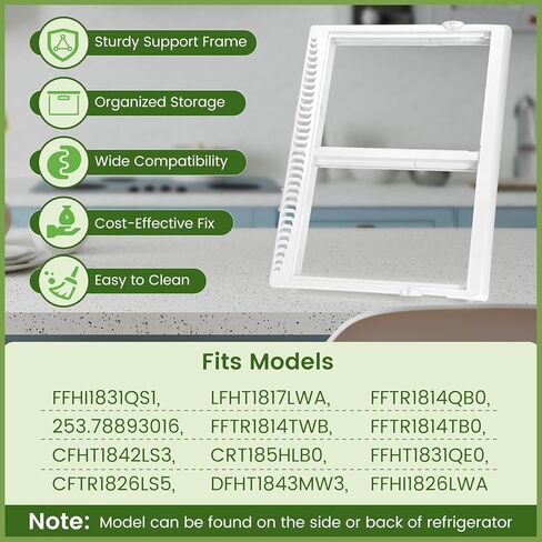 240364787 Drawer Cover Unit for Frigidaire Refrigerator Crisper Drawer Cover Frame, Refrigerator Replacement Parts in Saudi Arabia