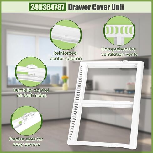 240364787 Drawer Cover Unit for Frigidaire Refrigerator Crisper Drawer Cover Frame, Refrigerator Replacement Parts in Saudi Arabia