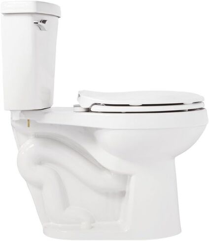 Signature Hardware 462387 Bradenton 1.28 GPF مرحاض دائري مكون من قطعتين مقاس 14 بوصة - أبيض in Kuwait