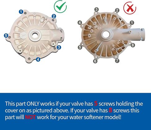 7345396 - High Flow 1" Water Softener Bypass Valve Kit with 2 Adapters, 4 Clips, 4 O-rings, and 8 Gaskets, for 8 Screw Caps, Compatible with Whirlpool/Kenmore/GE/EcoPure/Morton/NorthStar Models in Saudi Arabia