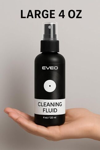 EVEO Vinyl Record Cleaning Kit - 4in1 Vinyl Record Cleaner Kit for Vinyl Records Albums. Vinyl Cleaner Includes XL Record Brush, Cleaning Liquid (4oz), Duster & Stylus Cleaning Gel - Archival Standard in Saudi Arabia