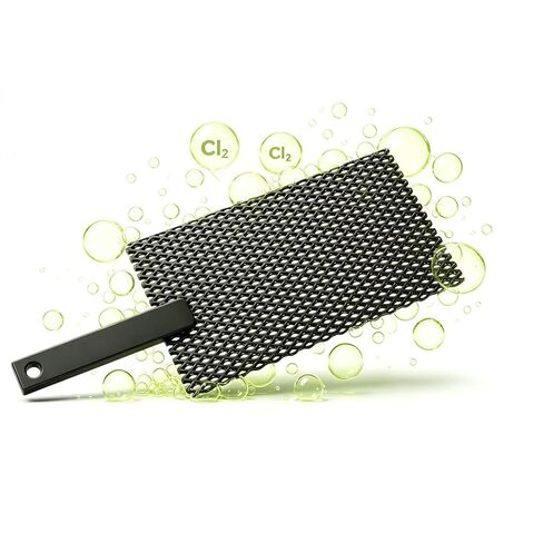 Ruthenium Iridium Coated Titanium Anode - Ru-Ir/Ti MMO Electrode - High Efficiency Chlorine Evolution Electrode for Swimming Pool Salt Chlorinator, Wastewater Treatment, Lab Research in Saudi Arabia