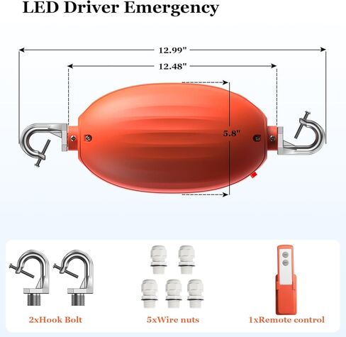 برنامج تشغيل LED للطوارئ بقدرة 40 وات لإضاءة UFO High Bay القابلة للتعتيم، برنامج تشغيل احتياطي للبطارية مع جهاز تحكم عن بعد، إدخال 100V-347Vac مخرج 170Vdc، وقت الطوارئ 90 دقيقة، اختبار تلقائي، مدرج في قائمة UL in Kuwait