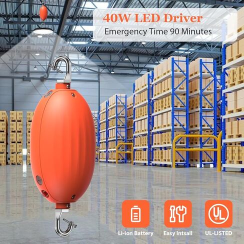 برنامج تشغيل LED للطوارئ بقدرة 40 وات لإضاءة UFO High Bay القابلة للتعتيم، برنامج تشغيل احتياطي للبطارية مع جهاز تحكم عن بعد، إدخال 100V-347Vac مخرج 170Vdc، وقت الطوارئ 90 دقيقة، اختبار تلقائي، مدرج في قائمة UL in Kuwait