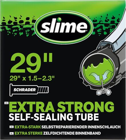 Slime 30058SL مانع تسرب الأنبوب الداخلي للدراجة، ختم ذاتي، منع وإصلاح، صمام شريدر، 40/57-406 مم (29 بوصة × 1.50-2.3 بوصة)، قد تختلف التعبئة والتغليف، أخضر in Saudi Arabia