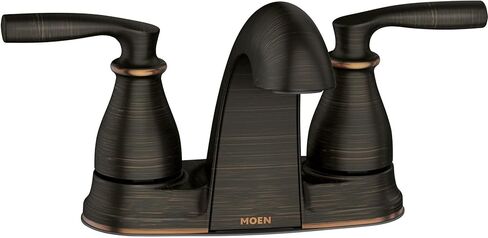 Moen Hilliard 2 Handle Centerset Lavatory Faucet - with Low Arc Spout, Mediterranean Bronze in Saudi Arabia