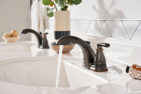 Moen Hilliard 2 Handle Centerset Lavatory Faucet - with Low Arc Spout, Mediterranean Bronze in Saudi Arabia