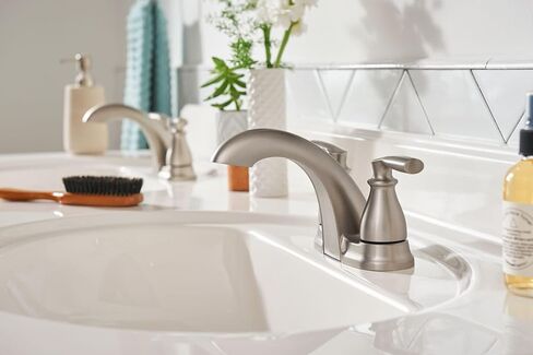 Moen Hilliard 2 Handle Centerset Lavatory Faucet - with Low Arc Spout, Mediterranean Bronze in Saudi Arabia