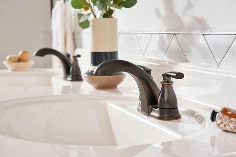 Moen Hilliard 2 Handle Centerset Lavatory Faucet - with Low Arc Spout, Mediterranean Bronze in Saudi Arabia