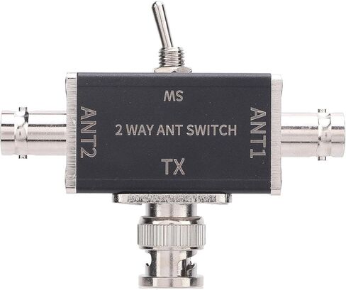 Manual Antenna Switch with BNC Interface 1 Input 2 Output 2 Way 100W RF Switch for Signal Transfer - Durable Manual Antenna Transfer Switch for HDTV Amplifiers and Satellite Systems in Saudi Arabia