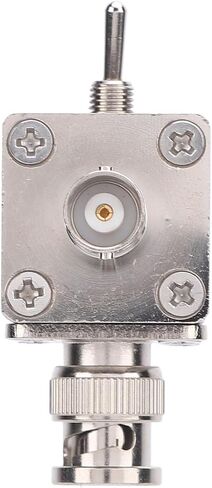 Manual Antenna Switch with BNC Interface 1 Input 2 Output 2 Way 100W RF Switch for Signal Transfer - Durable Manual Antenna Transfer Switch for HDTV Amplifiers and Satellite Systems in Saudi Arabia