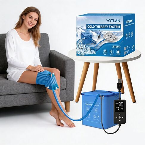 آلة العلاج البارد مع مؤقت قابل للبرمجة، محمولة تعمل بالطاقة USB، مضخة قوية جديدة 2025، لاستبدال الركبة، وتخفيف الألم، والإصابات الرياضية، وضغط على شكل ضمادة الآس، وسادة للكتف والورك والكاحل in Saudi Arabia