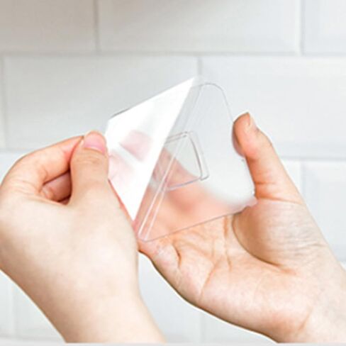 4 Pieces Traceless Adhesive for 360°Rotating Kitchen Utensil Hooks,360° Rotating Kitchen Utensil Hook Accessories,Self-Adhesive Accessories for 360°Rotating Kitchen Hooks. (Transparent) in Saudi Arabia
