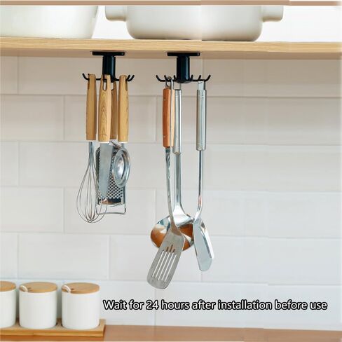4 Pieces Traceless Adhesive for 360°Rotating Kitchen Utensil Hooks,360° Rotating Kitchen Utensil Hook Accessories,Self-Adhesive Accessories for 360°Rotating Kitchen Hooks. (Transparent) in Saudi Arabia