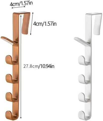 3pcs Bedroom Door Hanger， Clothes Hanging Rack， Over The Door Plastic Home Storage Organization Hooks， Purse Holder for Bags Rails，White & Coffee & Black in Saudi Arabia