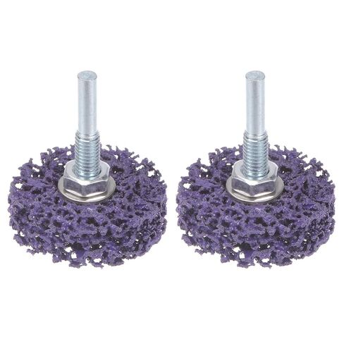 Generic 2pcs Paint Stripping Disc Drill Attachment 2" x 1/2" with 1/4" Shaft Strip Clean Discs for Angle Grinder Clean and Remove Paint Coating Rust, Purple in Saudi Arabia