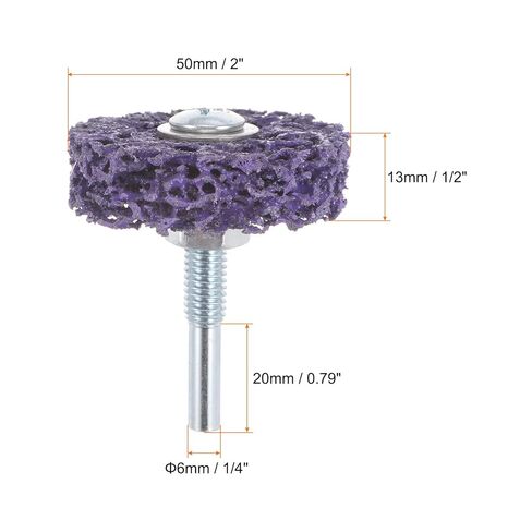 Generic 2pcs Paint Stripping Disc Drill Attachment 2" x 1/2" with 1/4" Shaft Strip Clean Discs for Angle Grinder Clean and Remove Paint Coating Rust, Purple in Saudi Arabia