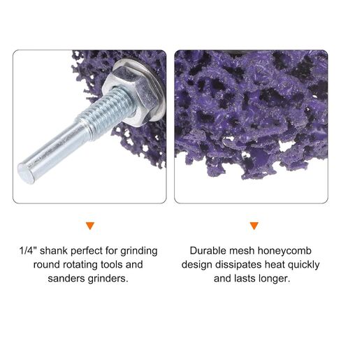 Generic 2pcs Paint Stripping Disc Drill Attachment 2" x 1/2" with 1/4" Shaft Strip Clean Discs for Angle Grinder Clean and Remove Paint Coating Rust, Purple in Saudi Arabia