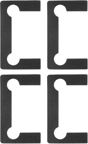 uxcell 4Pcs Glass Hinge Gasket, Shower Doors Hinge Plastic Glass Hinge Replacement Parts Gasket Glass Hinge for Glass Door Cupboard Showcase Cabinet Door, Black in Saudi Arabia
