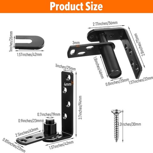 Saloon Door Hinges, Heavy Duty 304 Stainless Steel Double Swing Action Hinge Self Closing, Fit for Bar, Cafe, Patio Doors (Black) in Saudi Arabia