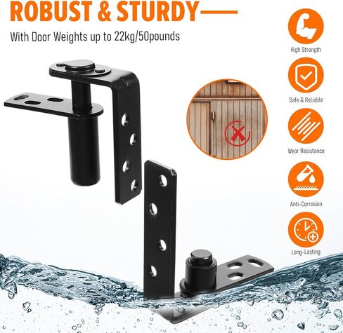 Saloon Door Hinges, Heavy Duty 304 Stainless Steel Double Swing Action Hinge Self Closing, Fit for Bar, Cafe, Patio Doors (Black) in Saudi Arabia