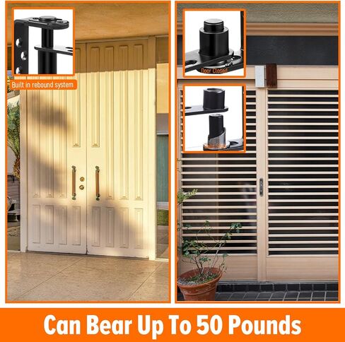 Saloon Door Hinges, Heavy Duty 304 Stainless Steel Double Swing Action Hinge Self Closing, Fit for Bar, Cafe, Patio Doors (Black) in Saudi Arabia