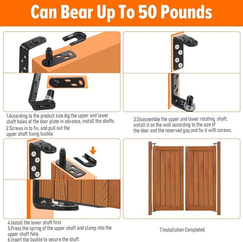 Saloon Door Hinges, Heavy Duty 304 Stainless Steel Double Swing Action Hinge Self Closing, Fit for Bar, Cafe, Patio Doors (Black) in Saudi Arabia