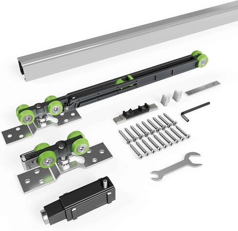 5'/5.3'/6'/7'/8' Pocket Door Track Kit with Soft Close and Soft Open Hardware, Commercial Grade, Aluminum, No Door in Kuwait