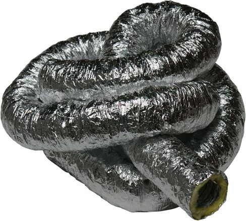 خرطوم قناة تهوية مطاط كال "HVAC معزول مرن"، مقاس 4 بوصات × 25 قدمًا in Saudi Arabia