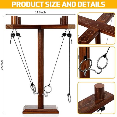 Hook and Ring Game Large Ring Toss Game for Graduation Party Adults Family Bar Indoor Outdoor Homes Yard Multiplayer Play Patio Decor in Saudi Arabia