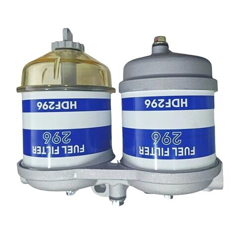 1 Piece Dual Addition Dual Fuel Filter 296 Element 7111-296 Filter Oil Water Separator Double Cup Assembly HDF296 in Saudi Arabia