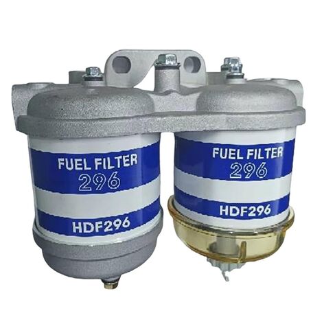 1 Piece Dual Addition Dual Fuel Filter 296 Element 7111-296 Filter Oil Water Separator Double Cup Assembly HDF296 in Saudi Arabia