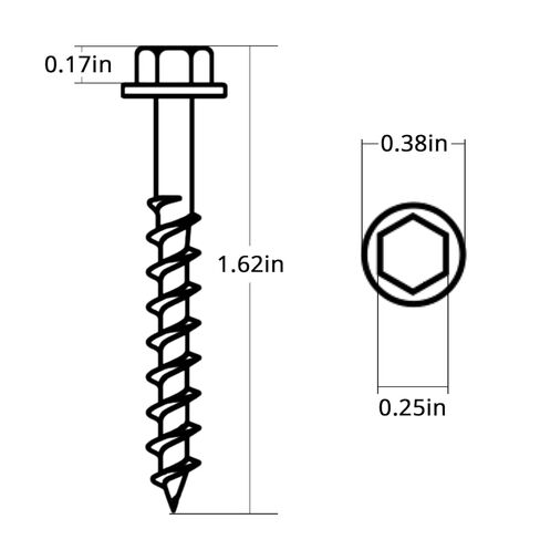 براغي الموصل #9 × 1-1/2"-2PK براغي شماعات الرافعة شديدة التحمل، رأس سداسي 1/4" وقطر 0.37 بوصة، مجلفنة بريم، تقاوم التآكل ومقاومة للتآكل، استبدل 9112R500 10D NAI، مجموعتان من 100 حزمة in Saudi Arabia
